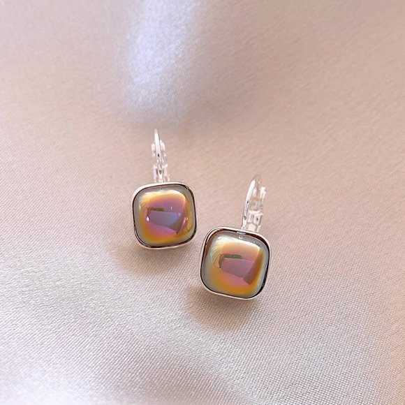 GOLICC Polar Color Square Ear Buckle Earrings - Picture 4 of 12